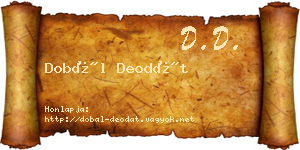 Dobál Deodát névjegykártya